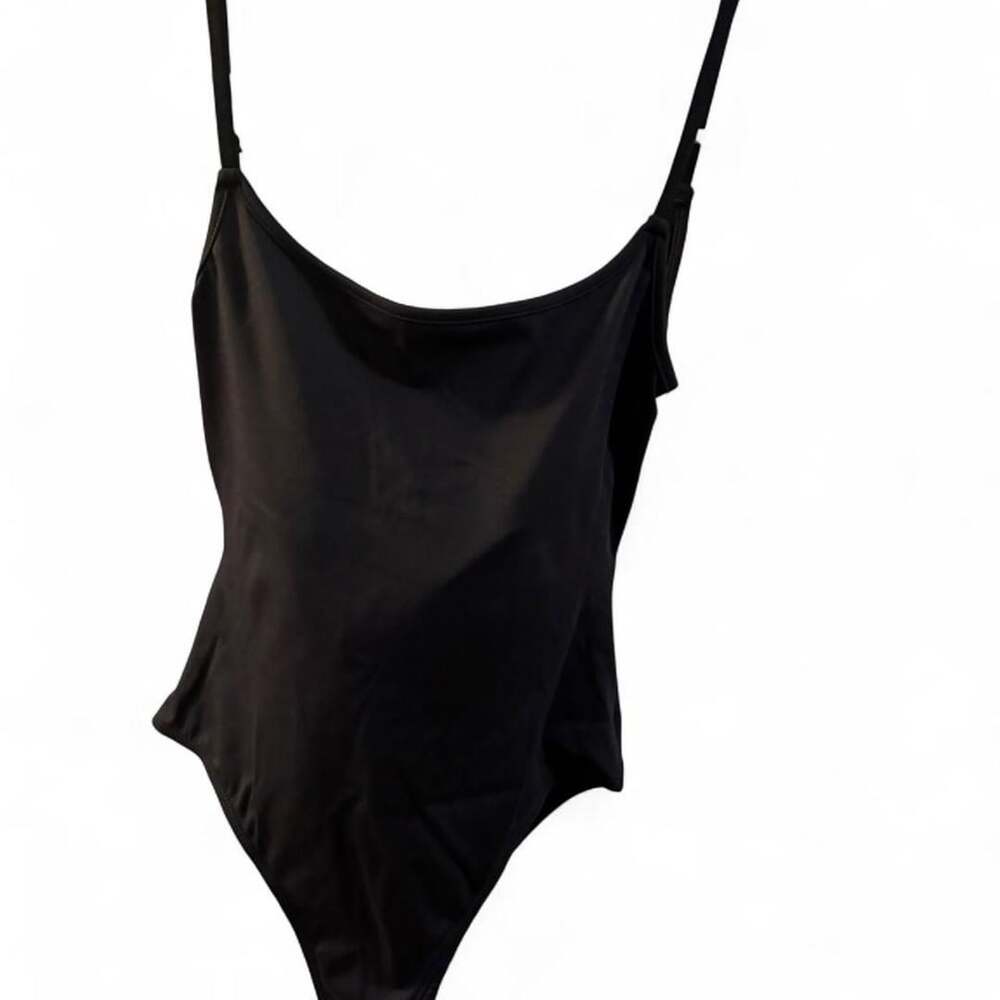 Halara One-Piece Swimsuit Size XS Black Draped Front - Picture 1 of 7